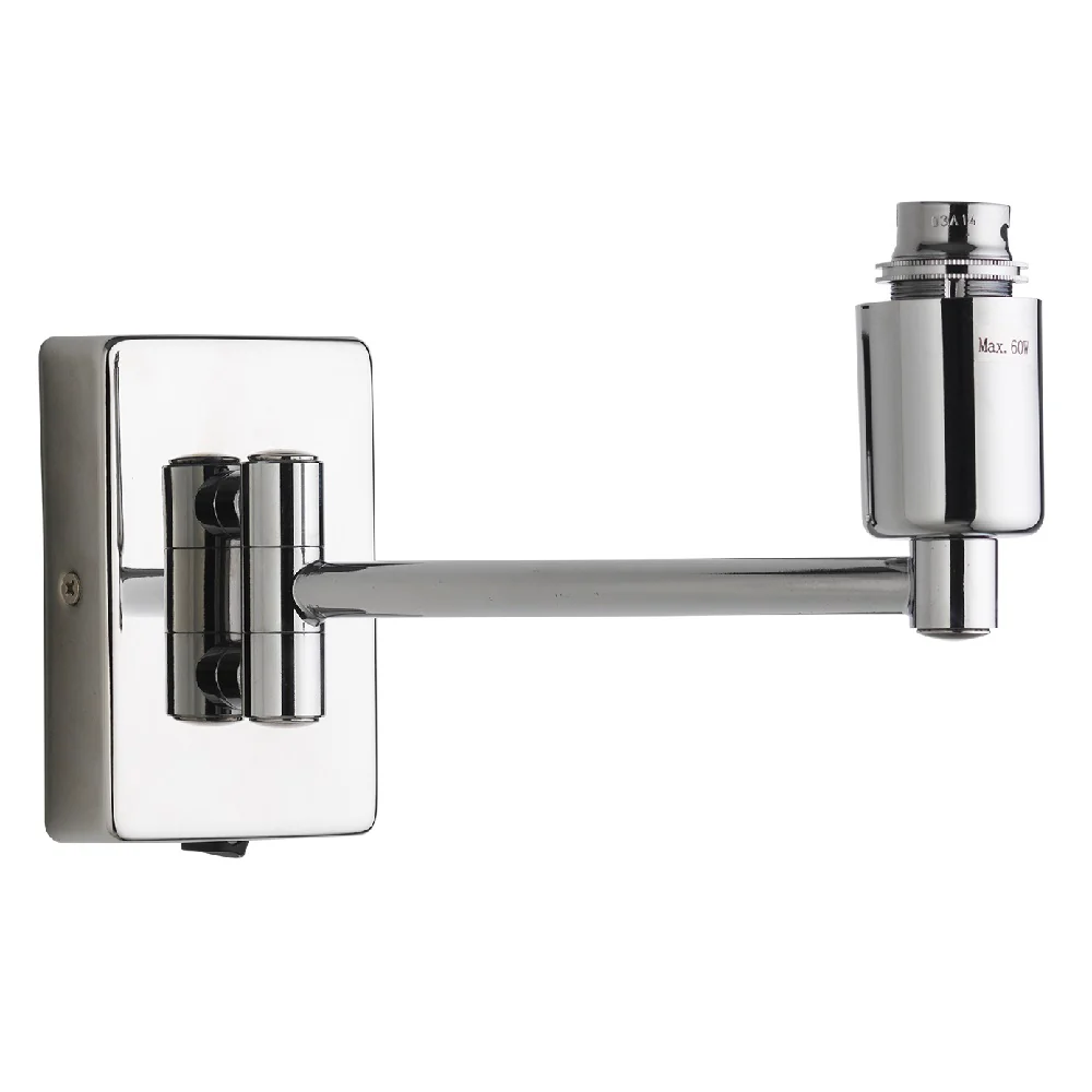 Polished Chrome Vintage Switched Swing Arm Wall Light Bracket