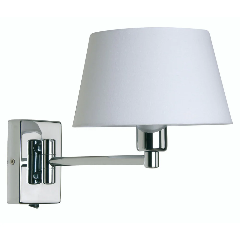 Polished Chrome Vintage Switched Swing Arm Wall Light Bracket - Image 4