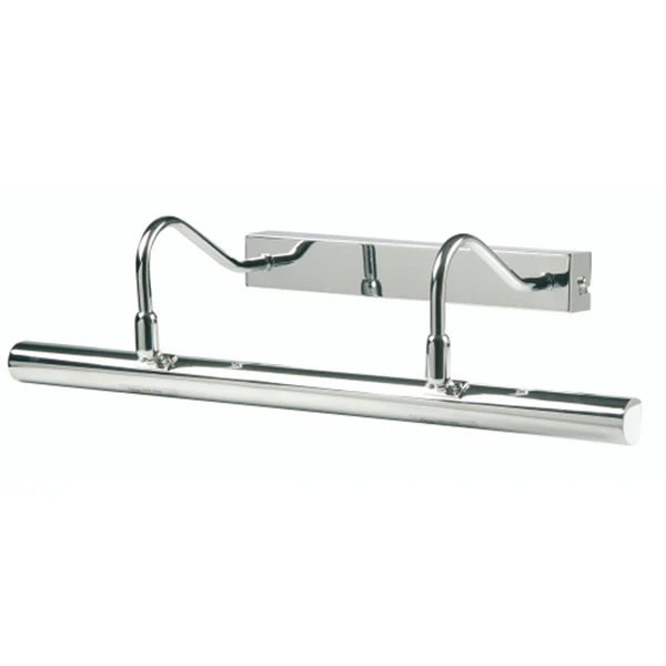 Polished Chrome Vintage Twin Arm Switched Adjustable Picture Light 49cm