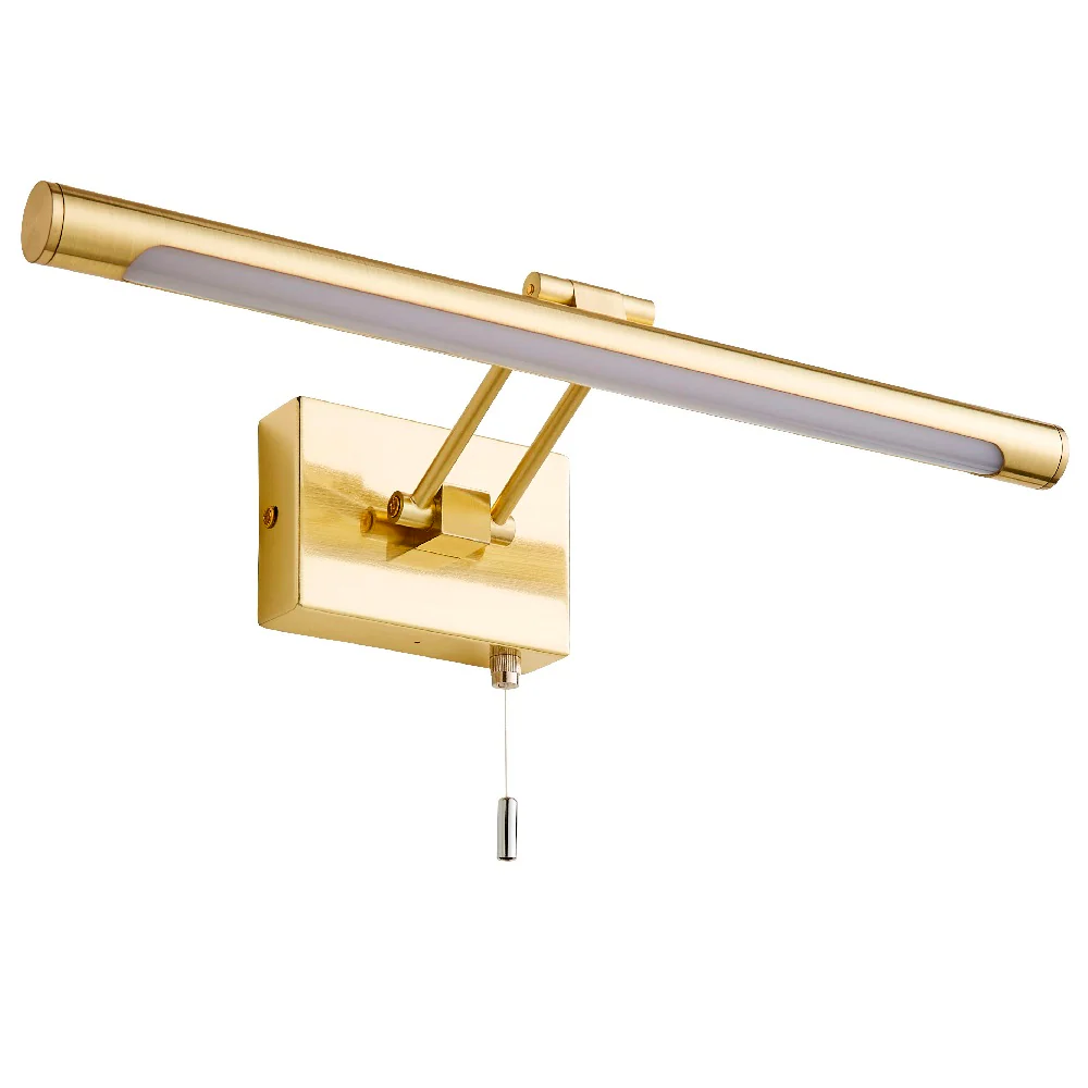 LED Satin Brass Bathroom Modern Switched Picture Light 41cm IP44 - Image 3