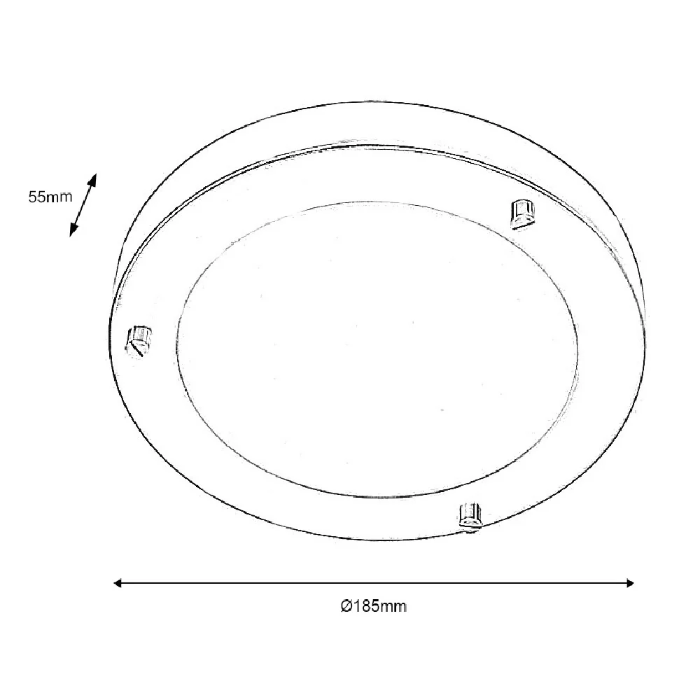 Satin Brass & Opal Glass Bathroom Modern Round Flush Light 19cm - Image 5