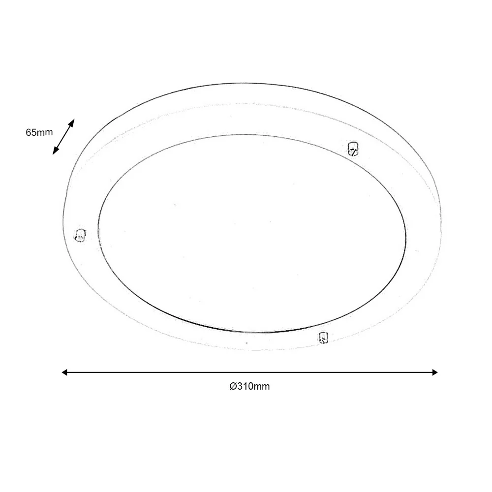 Satin Brass & Opal Glass Bathroom Modern Round Flush Light 31cm - Image 5