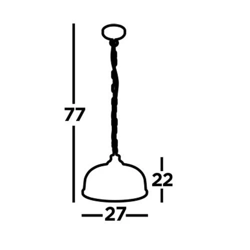 Satin Chrome & Holophane Glass Vintage Dome Pendant Light 27cm - Image 5
