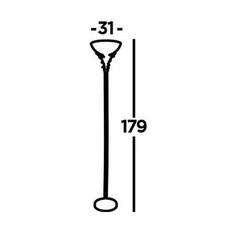 Satin Chrome & Opal Acid Glass Vintage Uplighter Floor Lamp 178cm - Image 4