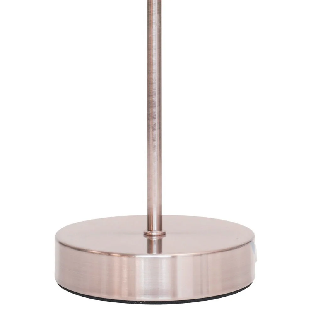 Satin Nickel Table Desk Lamp with Navy Blue Layered Fabric Shade 38cm - Image 3