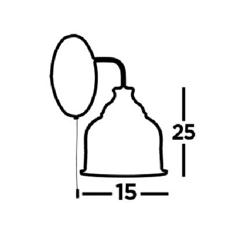 Satin Silver Vintage Wall Light with Halophone Glass Shade 245mm - Image 4