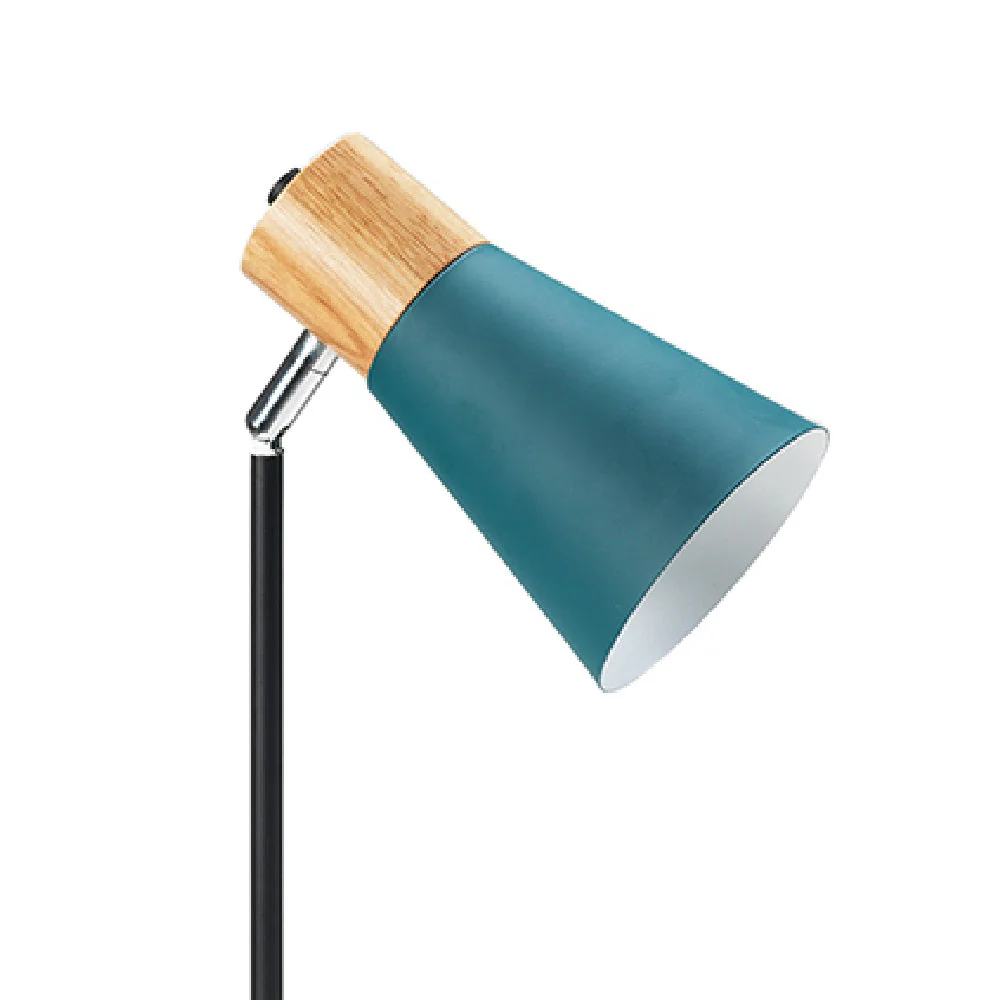 Teal & Matt Black Vintage Retro Table Desk Lamp with USB Port 50cm - Image 2