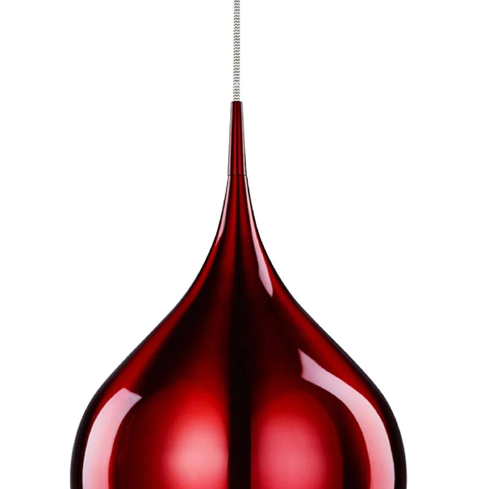 Vibrant Red Vintage Single Lamp Bell Pendant Light 120mm - Image 2