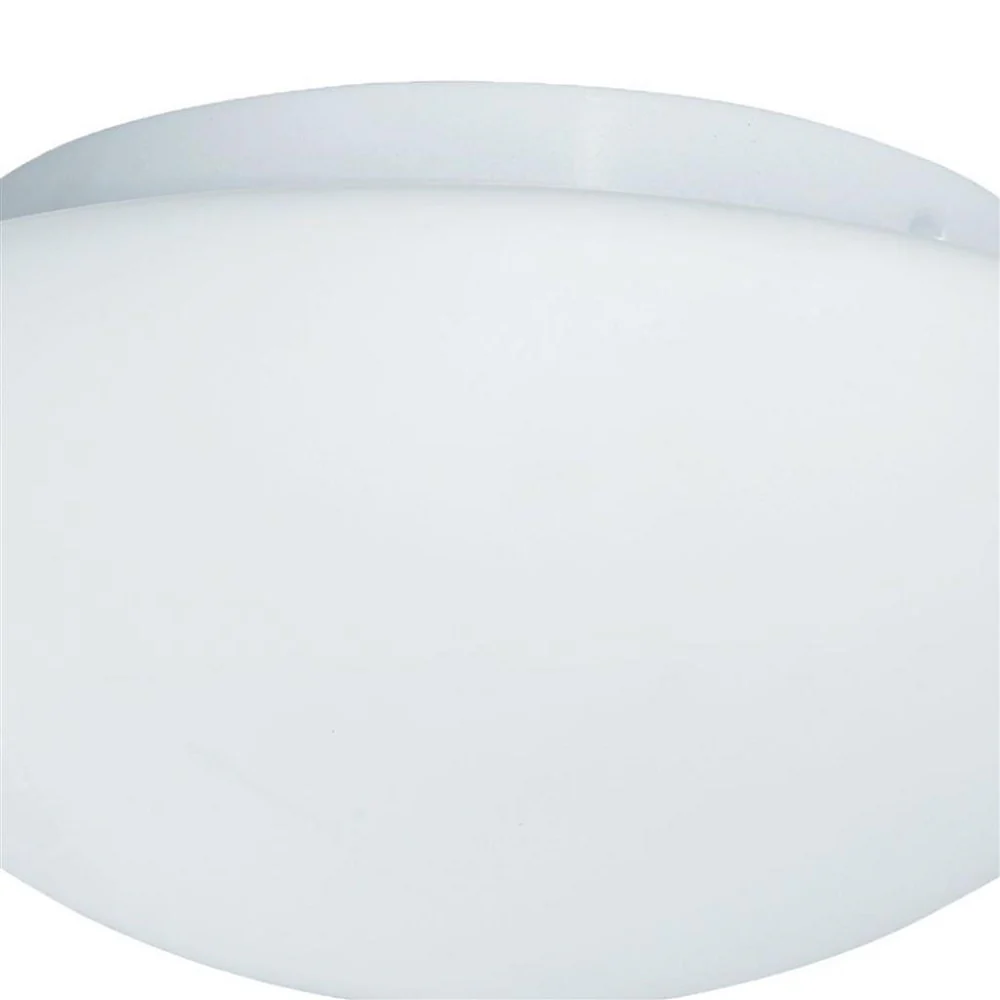 White Bathroom Modern Round Flush Light with Opal Glass Shade 350mm - Image 2