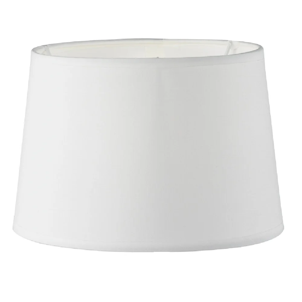White Ceramic Vintage Retro Table Lamp with White Shade 29cm - Image 2