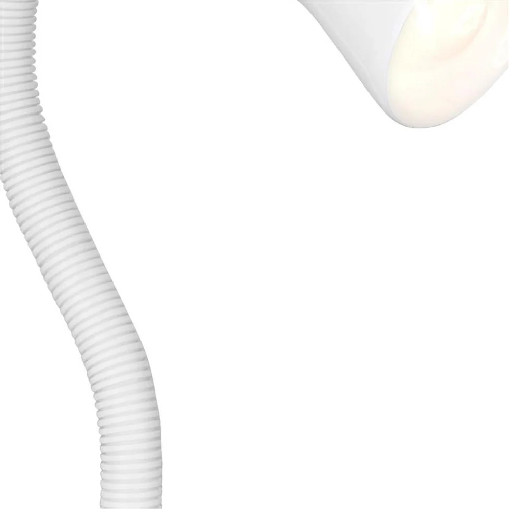White Modern Clip On Flexible Stem Switched Task Table Lamp 30cm - Image 2