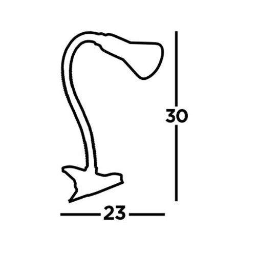 White Modern Clip On Flexible Stem Switched Task Table Lamp 30cm - Image 5