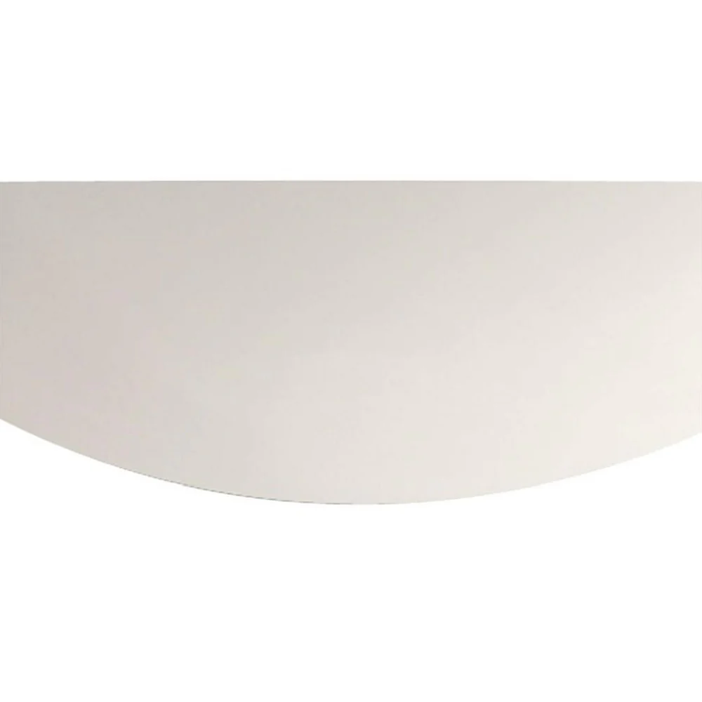 White Plaster Ceramic Single Lamp Curved Wall Uplighter 400mm - Image 2