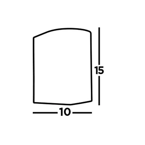 White Plaster Curved Cylinder Up & Down Wall Light - Image 4